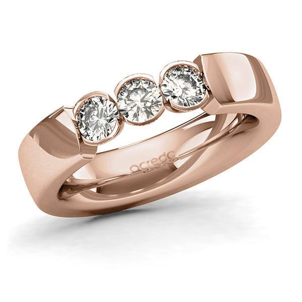 Memoire/Diamantring in Rotgold 585 mit zus. 0,75 ct. Brillant tw, si von acredo - A-128XHH-R5-1C8V4GZ Memoire/Diamantring in Rotgold 585 mit zus. 0,75 ct. Brillant tw, si von acredo - A-128XHH-R5-1C8V4GZ