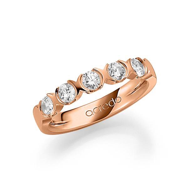 Memoire/Diamantring in Rotgold 585 mit zus. 0,75 ct. Brillant tw, vs von acredo - A-7J0EW-R5-1C880GZ Memoire/Diamantring in Rotgold 585 mit zus. 0,75 ct. Brillant tw, vs von acredo - A-7J0EW-R5-1C880GZ