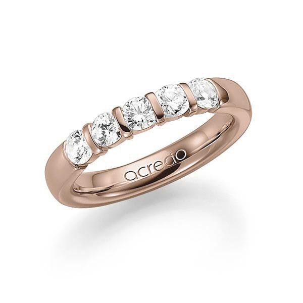 Memoire/Diamantring in Rotgold 585 mit zus. 0,75 ct. Brillant tw, vs von acredo - A-7J22B-R5-1C880GZ Memoire/Diamantring in Rotgold 585 mit zus. 0,75 ct. Brillant tw, vs von acredo - A-7J22B-R5-1C880GZ