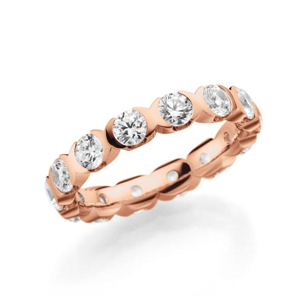 Memoire/Diamantring in Rotgold 585 vollausgefasst mit zus. 2,1 ct. Brillant tw, vs von acredo - A-7XXXG-R5-1D30D1Z Memoire/Diamantring in Rotgold 585 vollausgefasst mit zus. 2,1 ct. Brillant tw, vs von acredo - A-7XXXG-R5-1D30D1Z