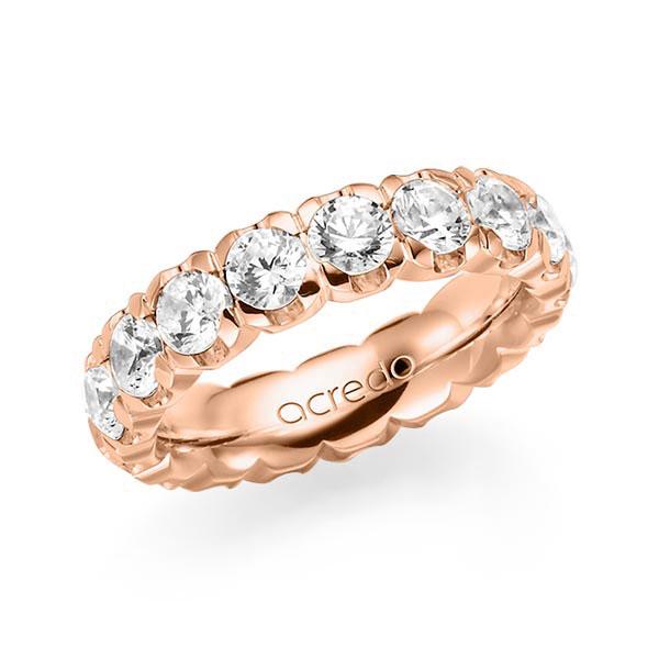 Memoire/Diamantring in Rotgold 585 vollausgefasst mit zus. 4,25 ct. Brillant tw, vs von acredo - A-SPB2W-R5-1C8SAWZ Memoire/Diamantring in Rotgold 585 vollausgefasst mit zus. 4,25 ct. Brillant tw, vs von acredo - A-SPB2W-R5-1C8SAWZ