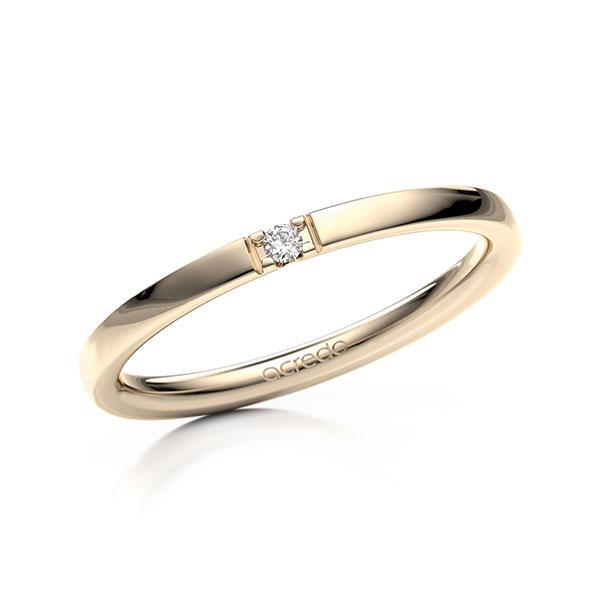 Memoire/Diamantring in Signature Gold 585 mit zus. 0,02 ct. Brillant tw, vs von acredo - A-13P8GU-X5-2LGESZ Memoire/Diamantring in Signature Gold 585 mit zus. 0,02 ct. Brillant tw, vs von acredo - A-13P8GU-X5-2LGESZ