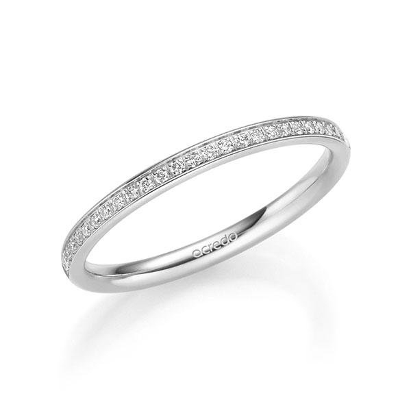 Memoire/Diamantring in Weissgold 585 halbausgefasst mit zus. 0,14 ct. Brillant tw, si von acredo - A-1371NG-W5-1WVBFEZ Memoire/Diamantring in Weissgold 585 halbausgefasst mit zus. 0,14 ct. Brillant tw, si von acredo - A-1371NG-W5-1WVBFEZ