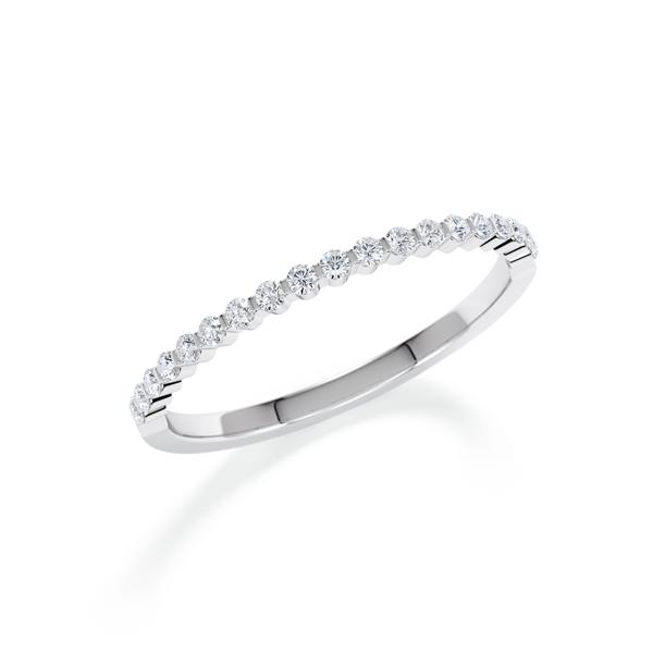 Memoire/Diamantring in Weißgold 585 halbausgefasst mit zus. 0,2 ct. Brillant tw, si von Steinberg - Q-14LKZ3-W5-1YUFSQZ Memoire/Diamantring in Weißgold 585 halbausgefasst mit zus. 0,2 ct. Brillant tw, si von Steinberg - Q-14LKZ3-W5-1YUFSQZ