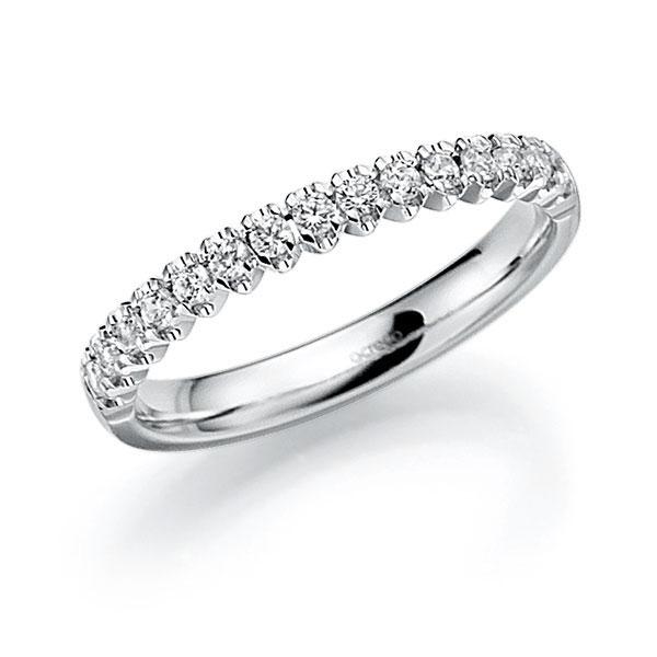 Memoire/Diamantring in Weissgold 585 halbausgefasst mit zus. 0,6 ct. Brillant tw, vs von acredo - A-7X5AB-W5-9S201Z Memoire/Diamantring in Weissgold 585 halbausgefasst mit zus. 0,6 ct. Brillant tw, vs von acredo - A-7X5AB-W5-9S201Z