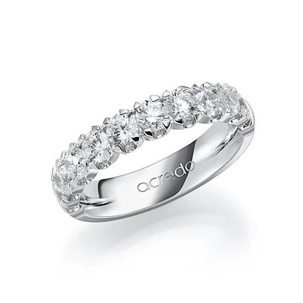 Memoire/Diamantring in Weißgold 585 halbausgefasst mit zus. 1,5 ct. Brillant tw, vs von acredo - A-7X1AW-W5-1C8S81Z Memoire/Diamantring in Weißgold 585 halbausgefasst mit zus. 1,5 ct. Brillant tw, vs von acredo - A-7X1AW-W5-1C8S81Z