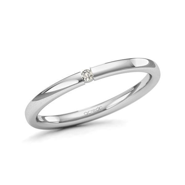 Memoire/Diamantring in Weissgold 585 mit zus. 0,02 ct. Brillant tw, si von acredo - A-11QEGB-W5-9QZ4BZ Memoire/Diamantring in Weissgold 585 mit zus. 0,02 ct. Brillant tw, si von acredo - A-11QEGB-W5-9QZ4BZ