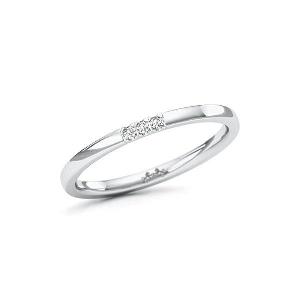 Memoire/Diamantring in Weißgold 585 mit zus. 0,03 ct. Brillant tw, si von Steinberg - Q-11QQFM-W5-1U0J1LZ Memoire/Diamantring in Weißgold 585 mit zus. 0,03 ct. Brillant tw, si von Steinberg - Q-11QQFM-W5-1U0J1LZ