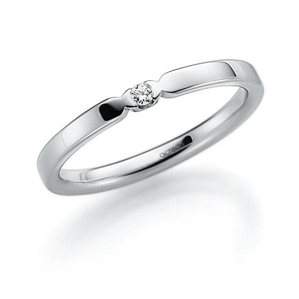 Memoire/Diamantring in Weißgold 585 mit zus. 0,03 ct. Brillant tw, vs von acredo - A-7J0X1-W5-2LHHFZ Memoire/Diamantring in Weißgold 585 mit zus. 0,03 ct. Brillant tw, vs von acredo - A-7J0X1-W5-2LHHFZ