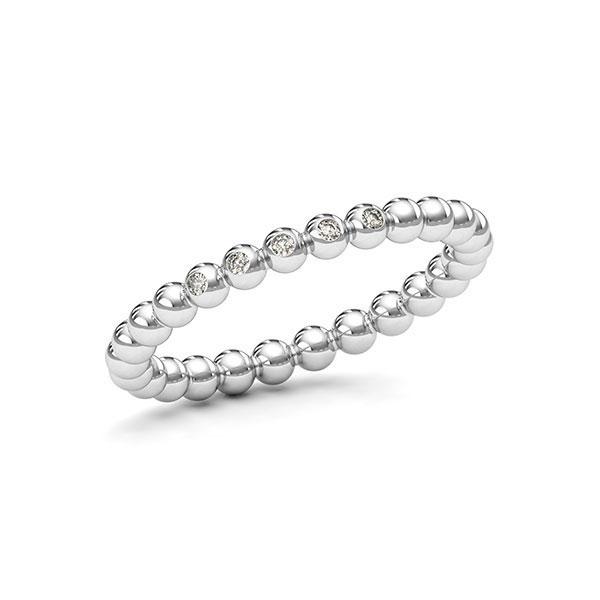 Memoire/Diamantring in Weißgold 585 mit zus. 0,04 ct. tw, si von 123GOLD - E-113X7A-W5-1T2TWSZ Memoire/Diamantring in Weißgold 585 mit zus. 0,04 ct. tw, si von 123GOLD - E-113X7A-W5-1T2TWSZ