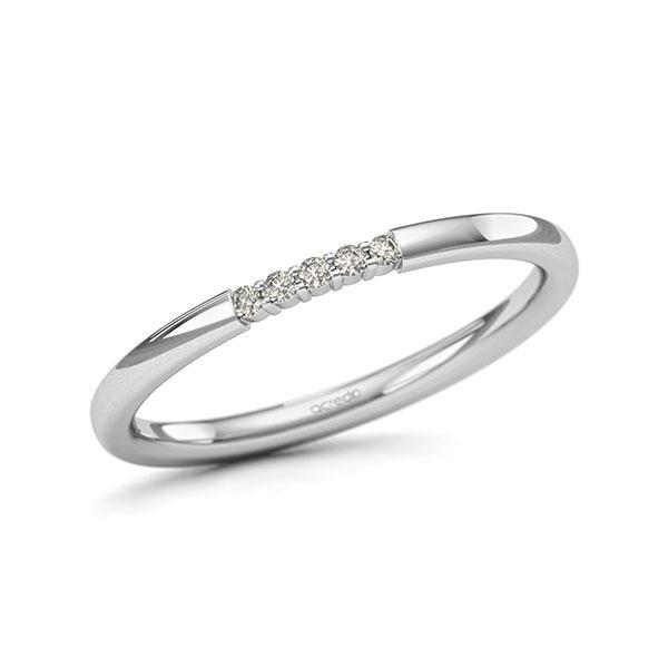 Memoire/Diamantring in Weissgold 585 mit zus. 0,05 ct. Brillant tw, si von acredo - A-11QEJT-W5-1SYRFEZ Memoire/Diamantring in Weissgold 585 mit zus. 0,05 ct. Brillant tw, si von acredo - A-11QEJT-W5-1SYRFEZ
