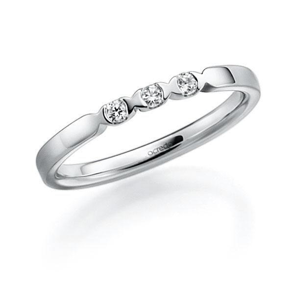 Memoire/Diamantring in Weißgold 585 mit zus. 0,06 ct. Brillant tw, vs von acredo - A-T0SMR-W5-9RZR6Z Memoire/Diamantring in Weißgold 585 mit zus. 0,06 ct. Brillant tw, vs von acredo - A-T0SMR-W5-9RZR6Z