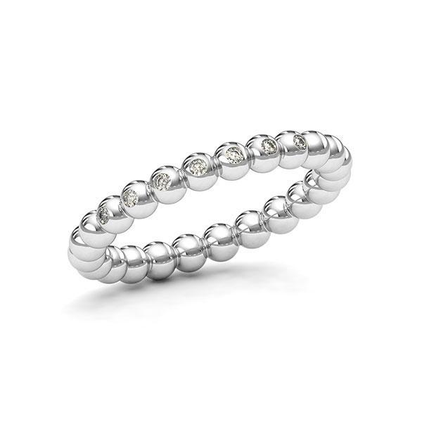 Memoire/Diamantring in Weißgold 585 mit zus. 0,07 ct. tw, si von 123GOLD - E-11DYSS-W5-1T2U1AZ Memoire/Diamantring in Weißgold 585 mit zus. 0,07 ct. tw, si von 123GOLD - E-11DYSS-W5-1T2U1AZ