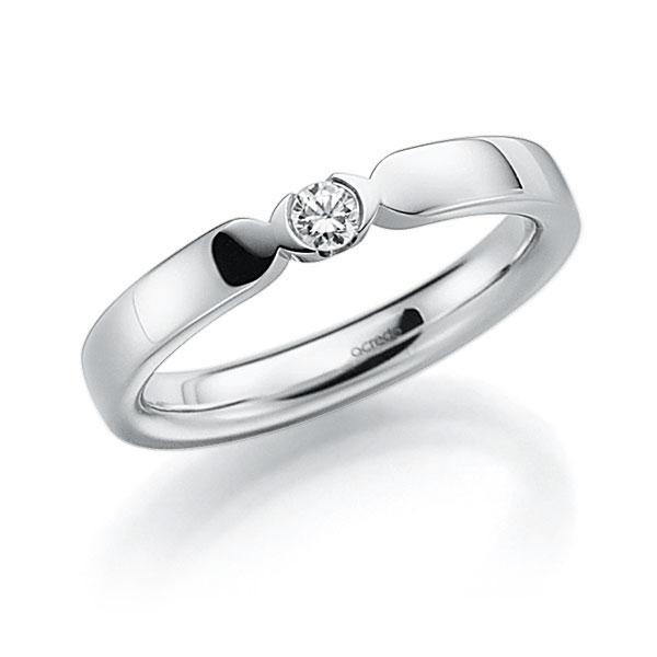 Memoire/Diamantring in Weißgold 585 mit zus. 0,08 ct. Brillant tw, vs von acredo - A-7J0XL-W5-9TL5RZ Memoire/Diamantring in Weißgold 585 mit zus. 0,08 ct. Brillant tw, vs von acredo - A-7J0XL-W5-9TL5RZ
