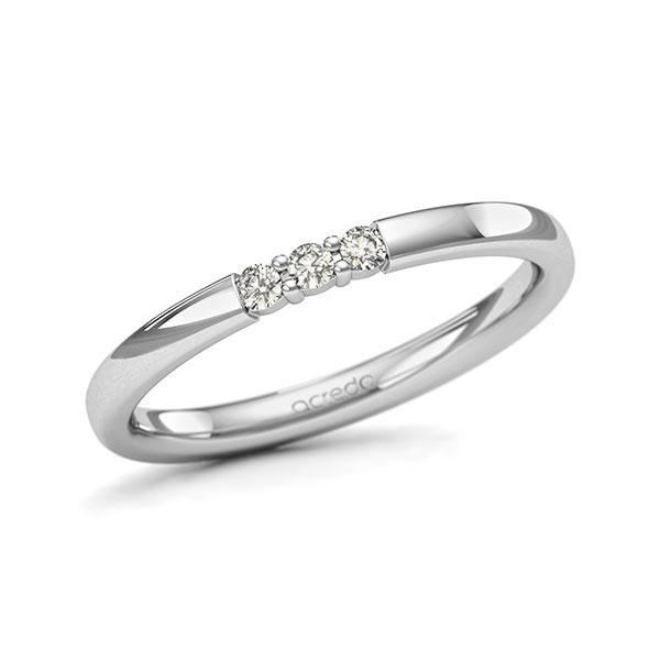 Memoire/Diamantring in Weissgold 585 mit zus. 0,09 ct. Brillant tw, si von acredo - A-11QEIM-W5-2LGI8Z Memoire/Diamantring in Weissgold 585 mit zus. 0,09 ct. Brillant tw, si von acredo - A-11QEIM-W5-2LGI8Z
