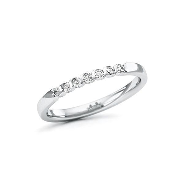 Memoire/Diamantring in Weissgold 585 mit zus. 0,14 ct. Brillant tw, si von Steinberg - Q-11QR5N-W5-1U0J1ZZ Memoire/Diamantring in Weissgold 585 mit zus. 0,14 ct. Brillant tw, si von Steinberg - Q-11QR5N-W5-1U0J1ZZ