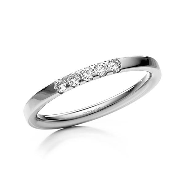Memoire/Diamantring in Weissgold 585 mit zus. 0,15 ct. Brillant tw, si von acredo - A-11MIFK-W5-2LHGVZ Memoire/Diamantring in Weissgold 585 mit zus. 0,15 ct. Brillant tw, si von acredo - A-11MIFK-W5-2LHGVZ