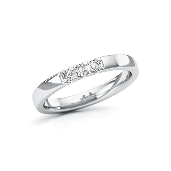 Memoire/Diamantring in Weißgold 585 mit zus. 0,15 ct. Brillant tw, si von Steinberg - Q-11QQVJ-W5-1U0J1QZ Memoire/Diamantring in Weißgold 585 mit zus. 0,15 ct. Brillant tw, si von Steinberg - Q-11QQVJ-W5-1U0J1QZ