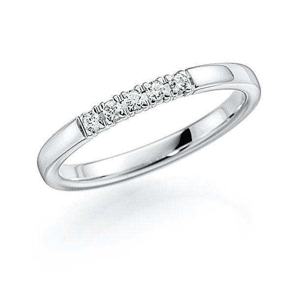 Memoire/Diamantring in Weißgold 585 mit zus. 0,1 ct. Brillant tw, vs von acredo - A-7INNR-W5-2LGKIZ Memoire/Diamantring in Weißgold 585 mit zus. 0,1 ct. Brillant tw, vs von acredo - A-7INNR-W5-2LGKIZ