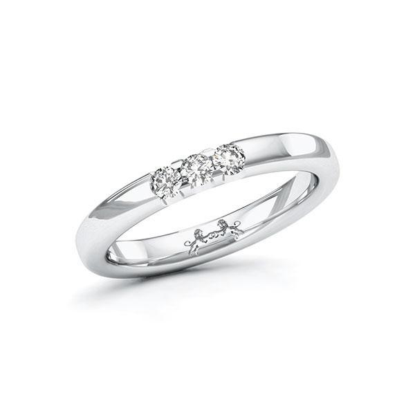 Memoire/Diamantring in Weißgold 585 mit zus. 0,21 ct. Brillant tw, si von Steinberg - Q-11QQ1Q-W5-1U0RRJZ Memoire/Diamantring in Weißgold 585 mit zus. 0,21 ct. Brillant tw, si von Steinberg - Q-11QQ1Q-W5-1U0RRJZ