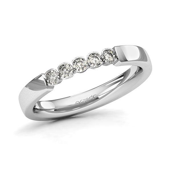 Memoire/Diamantring in Weissgold 585 mit zus. 0,25 ct. Brillant tw, si von acredo - A-11MR5B-W5-8XRMLZ Memoire/Diamantring in Weissgold 585 mit zus. 0,25 ct. Brillant tw, si von acredo - A-11MR5B-W5-8XRMLZ