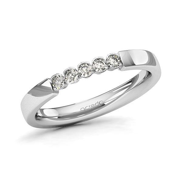 Memoire/Diamantring in Weissgold 585 mit zus. 0,2 ct. Brillant tw, si von acredo - A-11MR54-W5-9QZ8WZ Memoire/Diamantring in Weissgold 585 mit zus. 0,2 ct. Brillant tw, si von acredo - A-11MR54-W5-9QZ8WZ
