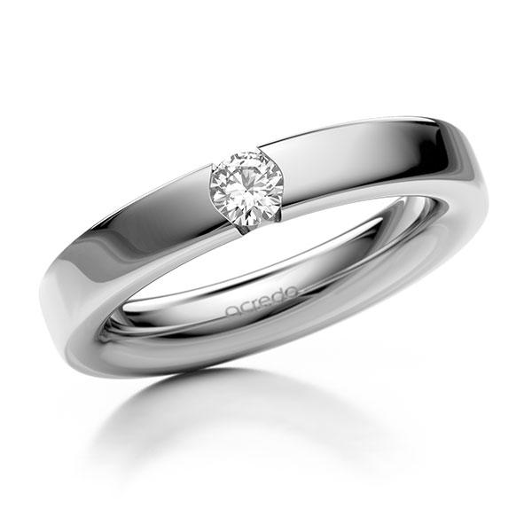 Memoire/Diamantring in Weißgold 585 mit zus. 0,2 ct. Brillant tw, si von acredo - A-126M4P-W5-1C7E3GZ Memoire/Diamantring in Weißgold 585 mit zus. 0,2 ct. Brillant tw, si von acredo - A-126M4P-W5-1C7E3GZ