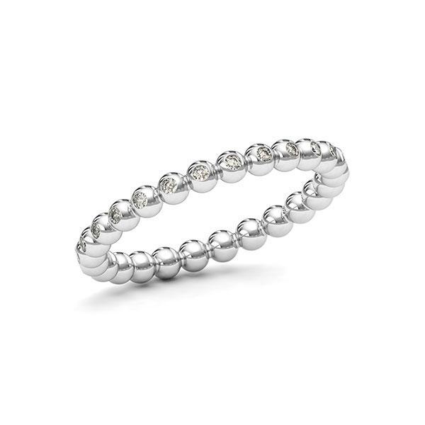 Memoire/Diamantring in Weißgold 585 mit zus. 0,2 ct. tw, si von 123GOLD - E-113X7F-W5-1T2TWWZ Memoire/Diamantring in Weißgold 585 mit zus. 0,2 ct. tw, si von 123GOLD - E-113X7F-W5-1T2TWWZ