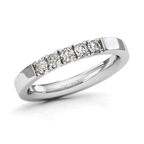 Memoire/Diamantring in Weißgold 585 mit zus. 0,35 ct. Brillant tw, si von acredo - A-127SR3-W5-96Q0BZ Memoire/Diamantring in Weißgold 585 mit zus. 0,35 ct. Brillant tw, si von acredo - A-127SR3-W5-96Q0BZ