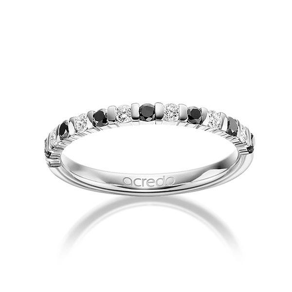 Memoire/Diamantring in Weissgold 585 mit zus. 0,42 ct. Brillant tw, si schwarz von acredo - A-10AGWP-W5-1RUR64Z Memoire/Diamantring in Weissgold 585 mit zus. 0,42 ct. Brillant tw, si schwarz von acredo - A-10AGWP-W5-1RUR64Z