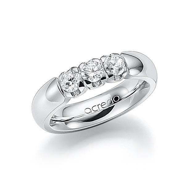 Memoire/Diamantring in Weißgold 585 mit zus. 0,75 ct. Brillant tw, vs von acredo - A-SG8BL-W5-1BYY41Z Memoire/Diamantring in Weißgold 585 mit zus. 0,75 ct. Brillant tw, vs von acredo - A-SG8BL-W5-1BYY41Z