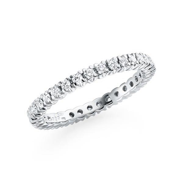Memoire/Diamantring in Weißgold 585 vollausgefasst mit zus. 0,495 ct. Brillant tw, si von 123gold - E-PXGX1-W5-1PVF8YZ Memoire/Diamantring in Weißgold 585 vollausgefasst mit zus. 0,495 ct. Brillant tw, si von 123gold - E-PXGX1-W5-1PVF8YZ
