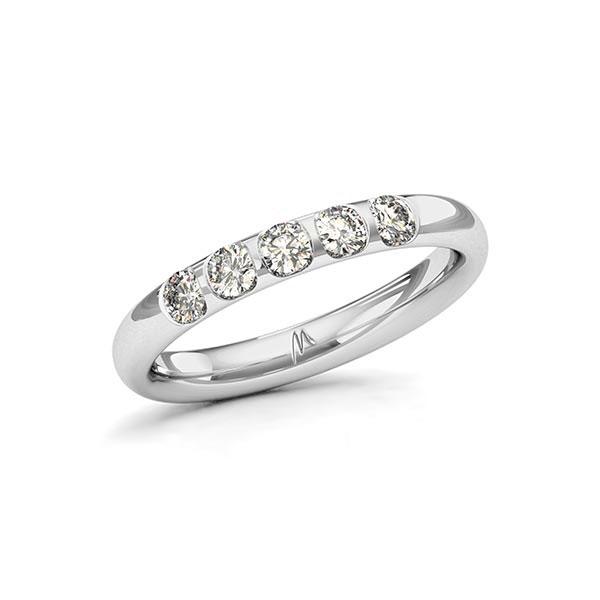 Memoire/Diamantring in Weissgold 750 mit zus. 0,4 ct. Brillant tw, vs von Merii - M-10Q1WN-W7-1SHJJ5Z Memoire/Diamantring in Weissgold 750 mit zus. 0,4 ct. Brillant tw, vs von Merii - M-10Q1WN-W7-1SHJJ5Z