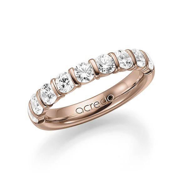 memoire/diamond ring in Red gold 14K (585/1000) half set with diamonds with in total 1,5 ct. brilliant tw,vs by acredo - A-7J236-R5-1C8CKRZ memoire/diamond ring in Red gold 14K (585/1000) half set with diamonds with in total 1,5 ct. brilliant tw,vs by acredo - A-7J236-R5-1C8CKRZ