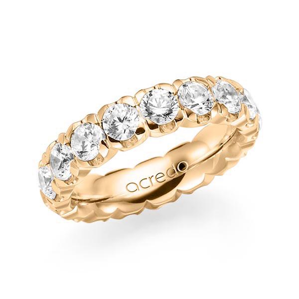 memoire/diamond ring in Rosé gold 14K (585/1000) completely set with diamonds with in total 4,25 ct. brilliant tw,vs by acredo - A-7X57R-E5-1C8SAWZ memoire/diamond ring in Rosé gold 14K (585/1000) completely set with diamonds with in total 4,25 ct. brilliant tw,vs by acredo - A-7X57R-E5-1C8SAWZ