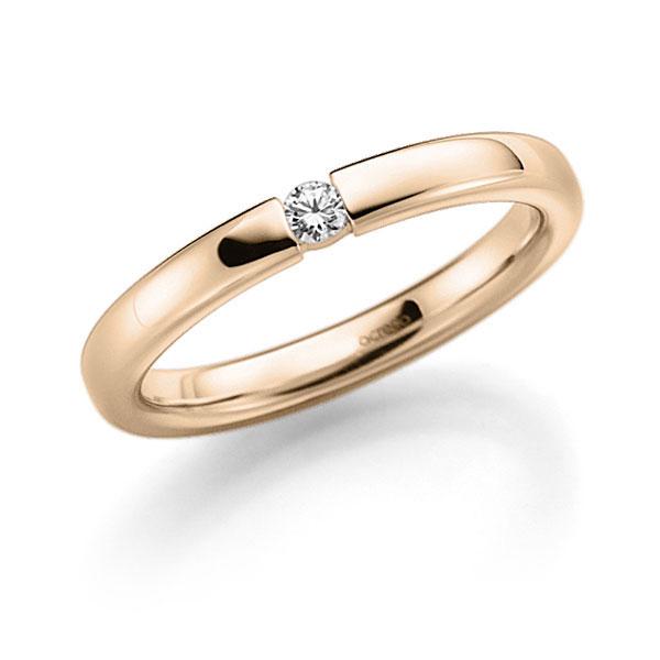 memoire/diamond ring in Signature Gold 585 with in total 0,1 ct. brilliant tw,vs by acredo - A-7X891-X5-95Z76Z memoire/diamond ring in Signature Gold 585 with in total 0,1 ct. brilliant tw,vs by acredo - A-7X891-X5-95Z76Z