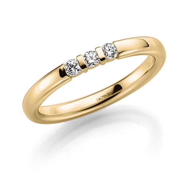 memoire/diamond ring in Yellow gold 14K (585/1000) with in total 0,09 ct. brilliant tw,vs by acredo - A-7J1CG-G5-2LGI7Z memoire/diamond ring in Yellow gold 14K (585/1000) with in total 0,09 ct. brilliant tw,vs by acredo - A-7J1CG-G5-2LGI7Z