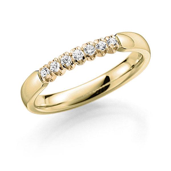 memoire/diamond ring in Yellow gold 14K (585/1000) with in total 0,14 ct. brilliant tw,vs by acredo - A-7X0Q1-G5-2LGETZ memoire/diamond ring in Yellow gold 14K (585/1000) with in total 0,14 ct. brilliant tw,vs by acredo - A-7X0Q1-G5-2LGETZ