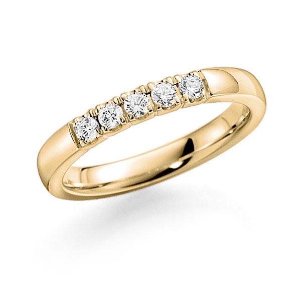 memoire/diamond ring in Yellow gold 14K (585/1000) with in total 0,25 ct. brilliant tw,vs by acredo - A-7ILEB-G5-2LHEAZ memoire/diamond ring in Yellow gold 14K (585/1000) with in total 0,25 ct. brilliant tw,vs by acredo - A-7ILEB-G5-2LHEAZ