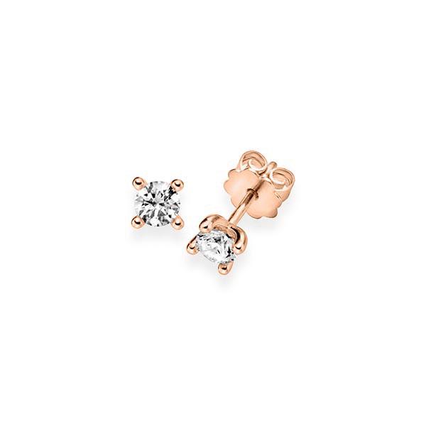 Ohrstecker, 4 Krappen in Rotgold 585 mit 2x 0,3 ct. Brillant tw, vs von acredo - A-10LVHM-R5-1IVALLZ Ohrstecker, 4 Krappen in Rotgold 585 mit 2x 0,3 ct. Brillant tw, vs von acredo - A-10LVHM-R5-1IVALLZ