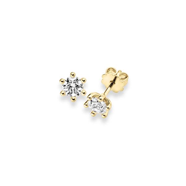 Ohrstecker, 6 Krappen in Gelbgold 585 mit zus. 0,2 ct. Brillant tw, vs von acredo - A-10LYWJ-G5-1TV59Z Ohrstecker, 6 Krappen in Gelbgold 585 mit zus. 0,2 ct. Brillant tw, vs von acredo - A-10LYWJ-G5-1TV59Z