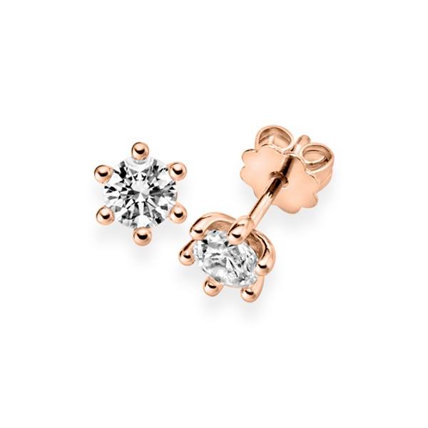 Ohrstecker, 6 Krappen in Rotgold 585 mit 2x 0,7 ct. Brillant tw, si von acredo - A-12IHQY-R5-1R7KFYZ Ohrstecker, 6 Krappen in Rotgold 585 mit 2x 0,7 ct. Brillant tw, si von acredo - A-12IHQY-R5-1R7KFYZ