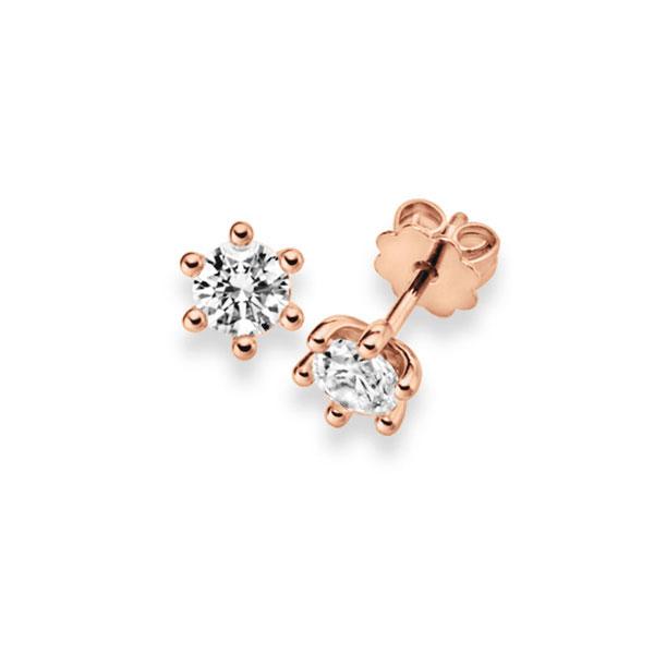 Ohrstecker, 6 Krappen in Rotgold 585 mit zus. 0,5 ct. Brillant tw, vs von acredo - A-10M6MI-R5-1TV5LZ Ohrstecker, 6 Krappen in Rotgold 585 mit zus. 0,5 ct. Brillant tw, vs von acredo - A-10M6MI-R5-1TV5LZ