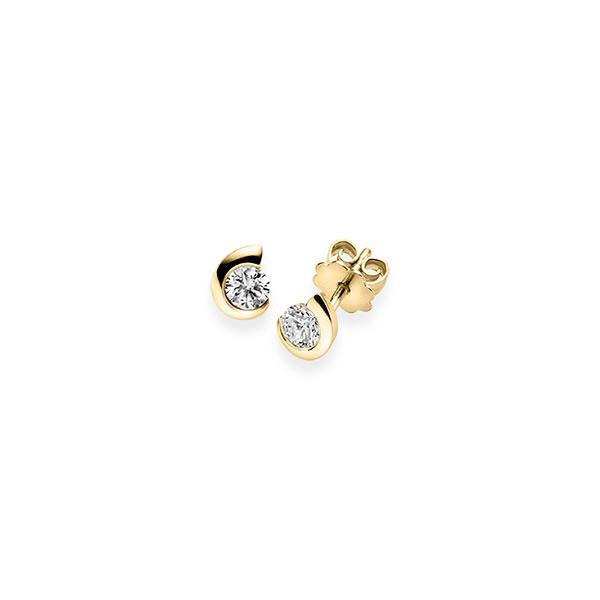 Ohrstecker, geschwungen in Gelbgold 585 mit zus. 0,2 ct. Brillant tw, vs von acredo - A-10L4BZ-G5-2LZX8Z Ohrstecker, geschwungen in Gelbgold 585 mit zus. 0,2 ct. Brillant tw, vs von acredo - A-10L4BZ-G5-2LZX8Z