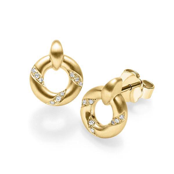 Ohrstecker in Gelbgold 585 mit zus. 0,09 ct. tw, si von acredo - A-ZMZBZ-G5-1QP27KZ Ohrstecker in Gelbgold 585 mit zus. 0,09 ct. tw, si von acredo - A-ZMZBZ-G5-1QP27KZ