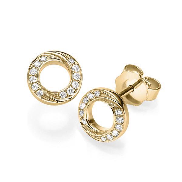 Ohrstecker in Gelbgold 585 mit zus. 0,16 ct. tw, si von acredo - A-ZN9ZN-G5-1QP27AZ Ohrstecker in Gelbgold 585 mit zus. 0,16 ct. tw, si von acredo - A-ZN9ZN-G5-1QP27AZ