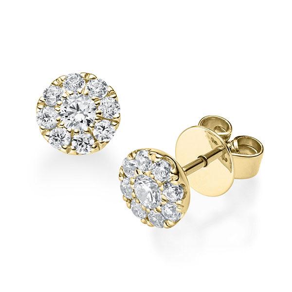 Ohrstecker in Gelbgold 750 mit zus. 0,6 ct. tw, vs von Steinberg - Q-11QZBZ-G7-1U28VUZ Ohrstecker in Gelbgold 750 mit zus. 0,6 ct. tw, vs von Steinberg - Q-11QZBZ-G7-1U28VUZ