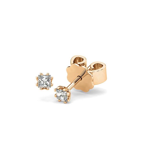 Ohrstecker in Roségold 585 mit zus. 0,2 ct. Prinzess-Diamant tw, vs von acredo - A-12HZCD-E5-1JUT26Z Ohrstecker in Roségold 585 mit zus. 0,2 ct. Prinzess-Diamant tw, vs von acredo - A-12HZCD-E5-1JUT26Z
