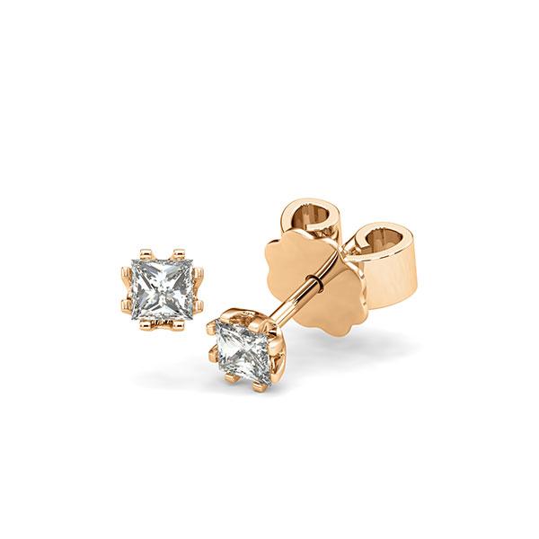 Ohrstecker in Roségold 585 mit zus. 0,4 ct. Prinzess-Diamant tw, vs von acredo - A-12I1H1-E5-1MIVG6Z Ohrstecker in Roségold 585 mit zus. 0,4 ct. Prinzess-Diamant tw, vs von acredo - A-12I1H1-E5-1MIVG6Z