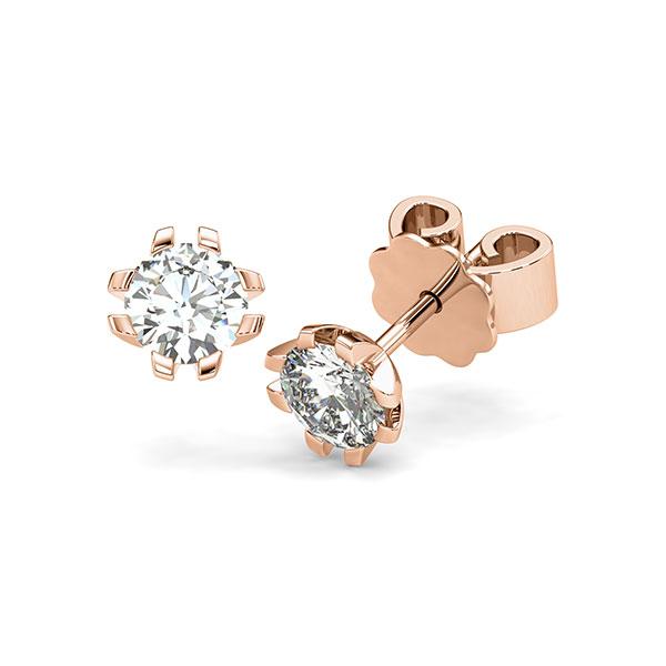 Ohrstecker in Rotgold 585 mit 2x 0,5 ct. Brillant tw, si von acredo - A-12I297-R5-1R7KKAZ Ohrstecker in Rotgold 585 mit 2x 0,5 ct. Brillant tw, si von acredo - A-12I297-R5-1R7KKAZ